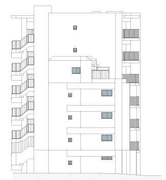 SOUTH SIDE[南側立面図]